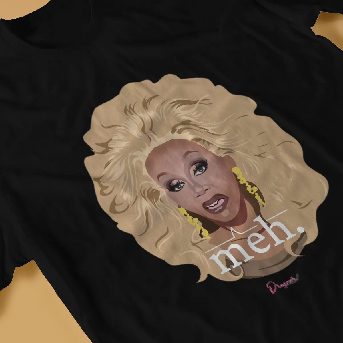 Meh Men TShirt RuPaul’s Drag Race Show Crewneck Short Sleeve Fabric T Shirt Funny Top Quality Birthday Gifts