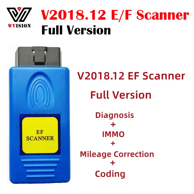 V2018.12 E/F Scanner II Full Version Car Diagnostic Tool For BMW Diagnosis+IMMO+Mile-age Correction+Coding Correction Tool