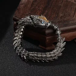 Buddhastone Trendy European and American Snake Bone Bracelet for Men and Women Personalized Retro and Versatile Gift Accessories