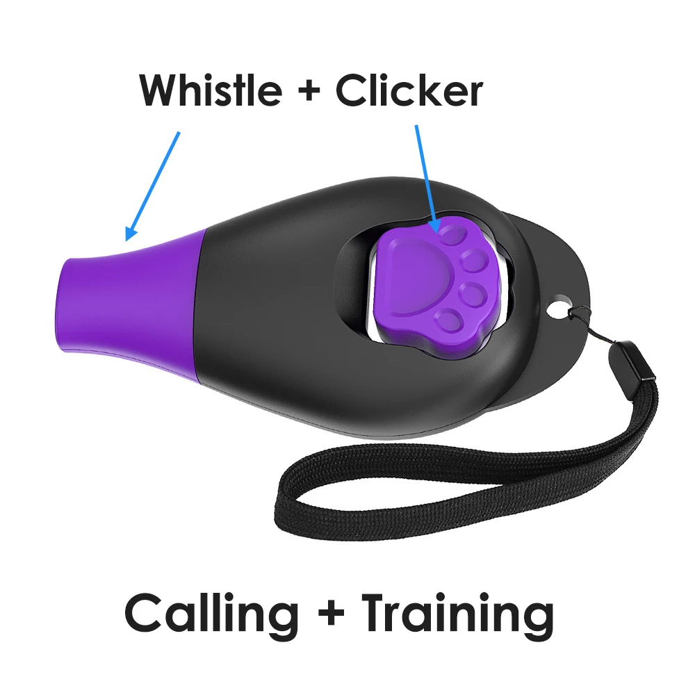 New pet clicker dog training device dog training sound two in one pet clicker whistle dog training device