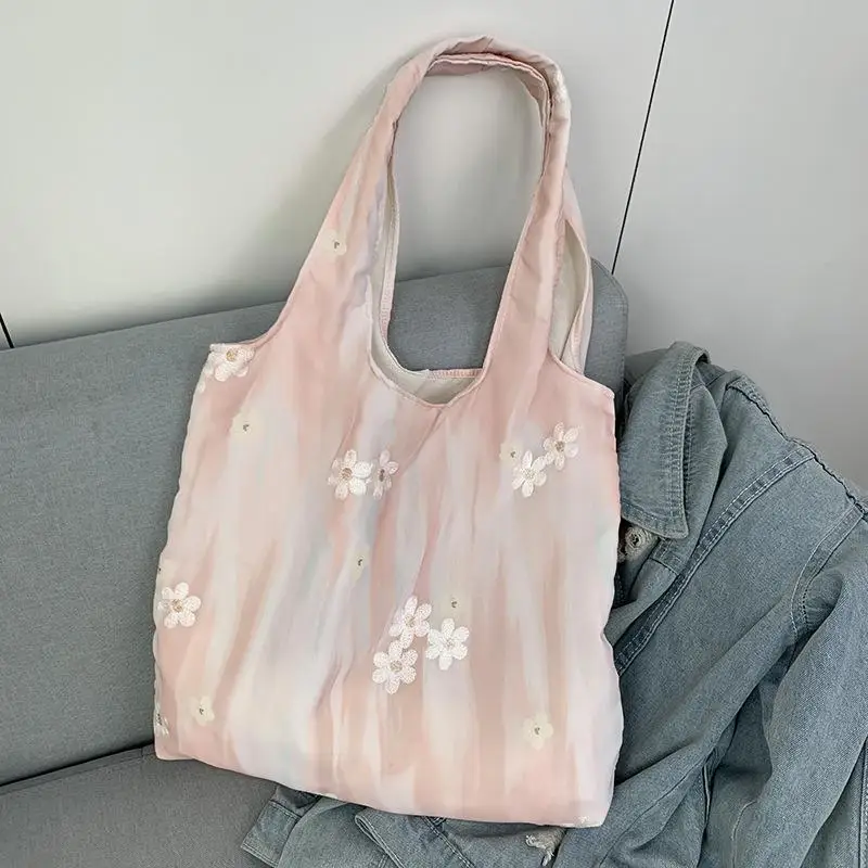 Modische chinesische Stickerei-Malerei, kleine frische Canvas-Tasche, Damen-Umhängetasche, Handtasche, Westentasche – Detail 2