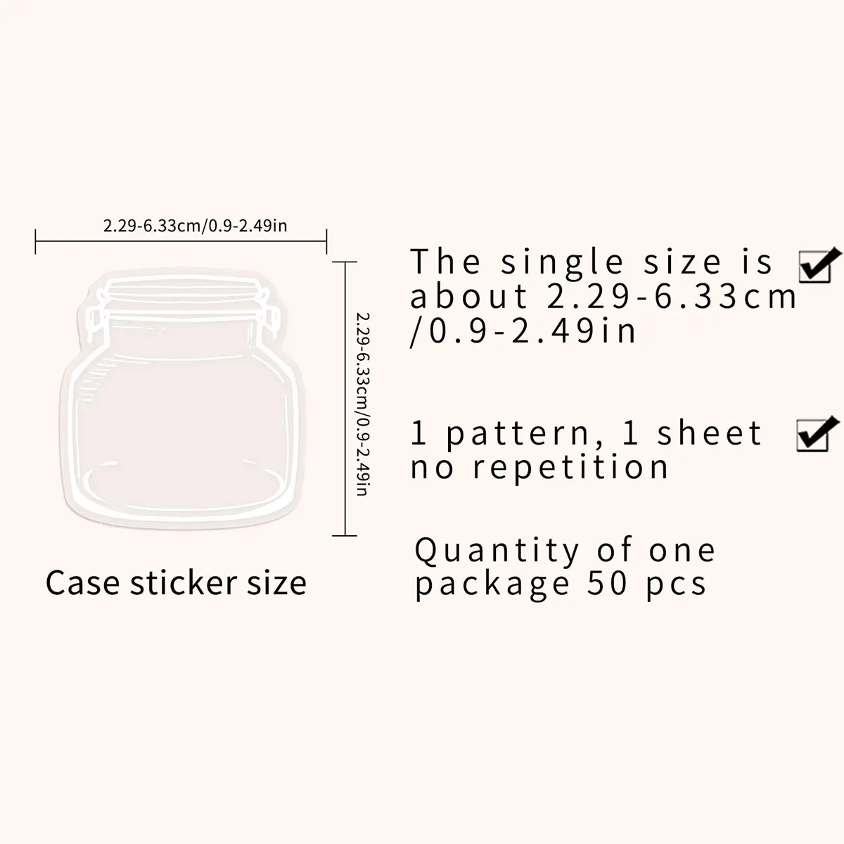 50 Transparent Pet Line Drawing Style Bottle Stickers, Wish Bottle Glass Bottle Design, DIY Journal Decoration Materials