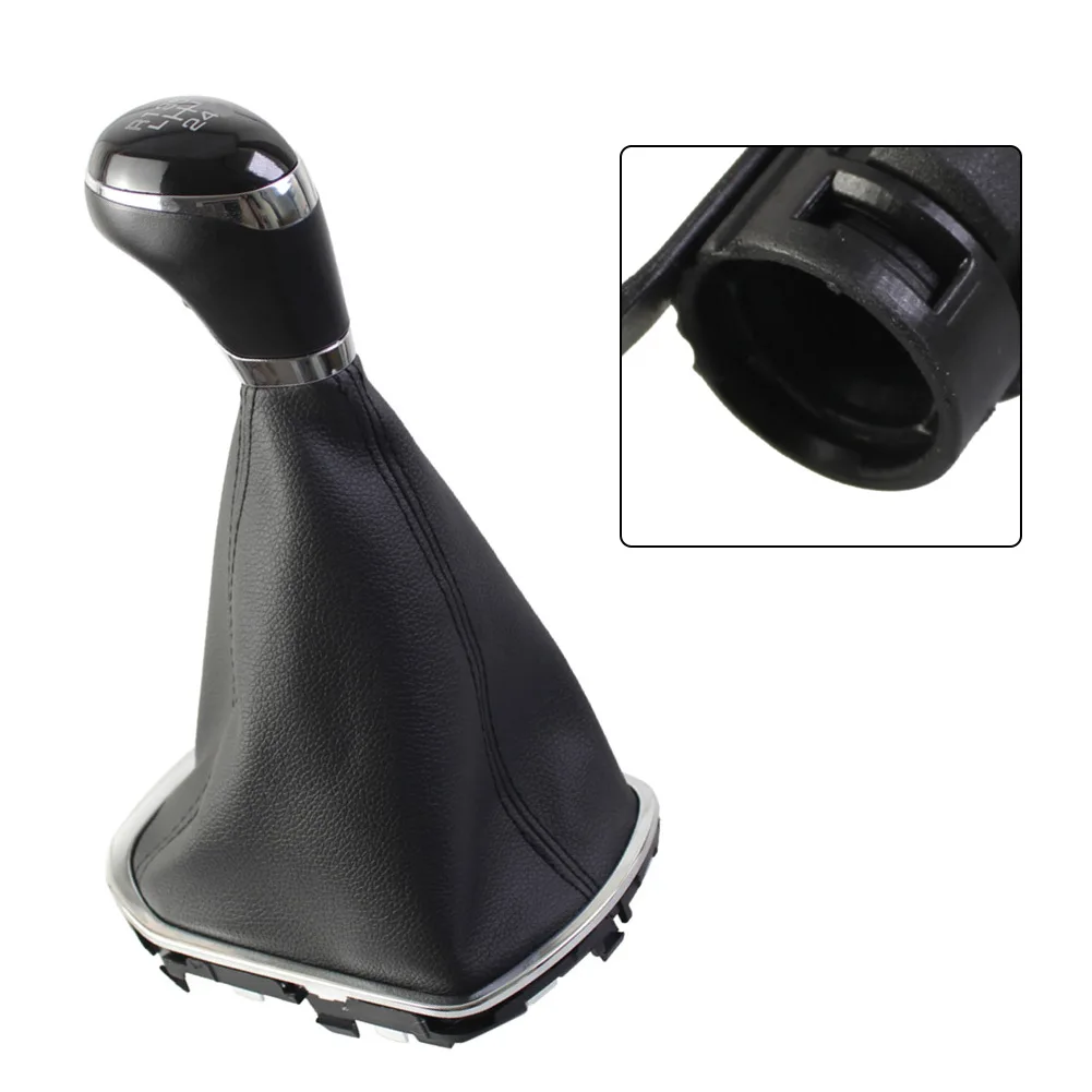 

5/6 Speed Leather Car Gear Shift Knob For Chevrolet For Cruze 2018-2023 Gaiter Boot Cover Collar Interior Accessories Black