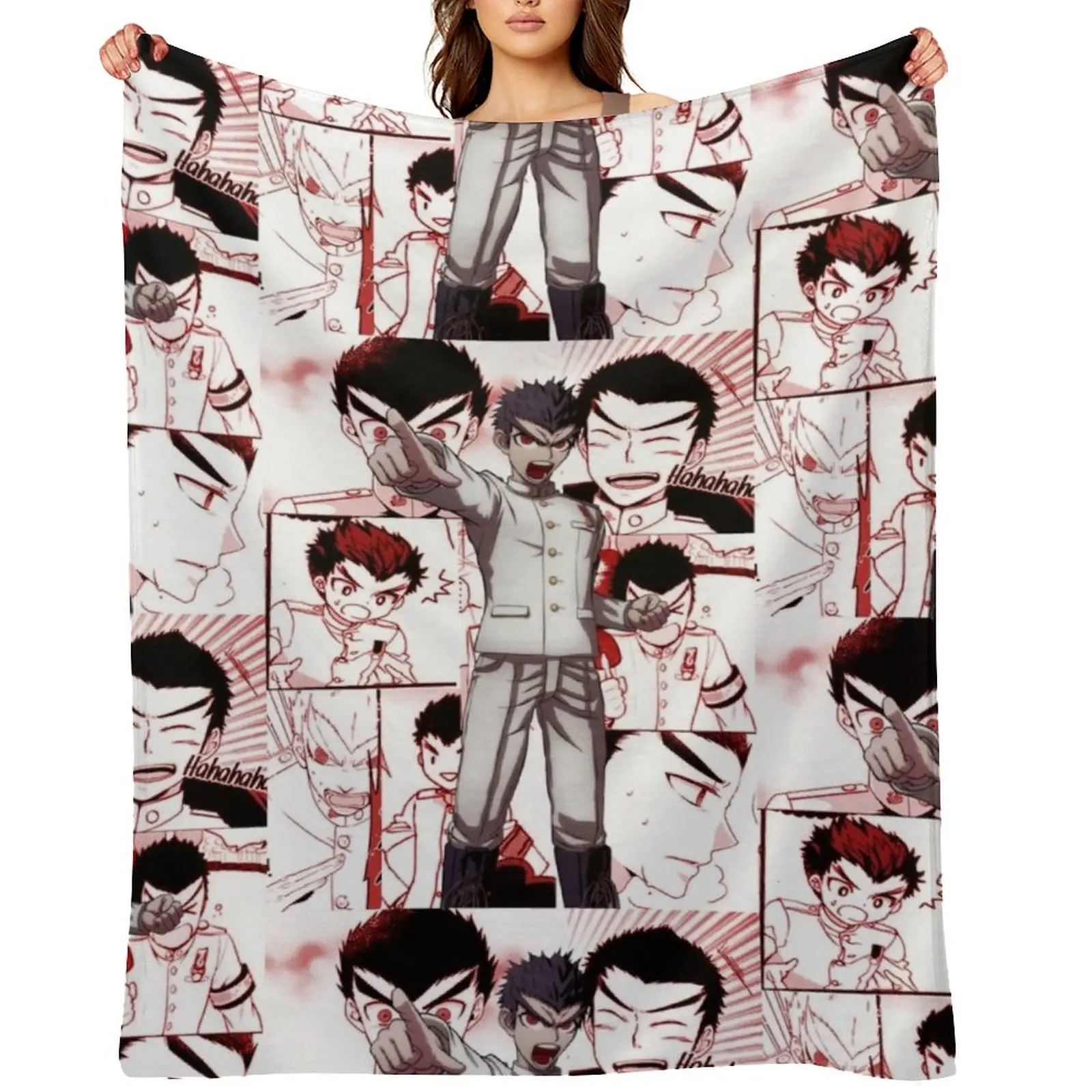 

Kiyotaka Ishimaru Manga Collage Throw Blanket Blankets For Bed Picnic warm winter Blankets