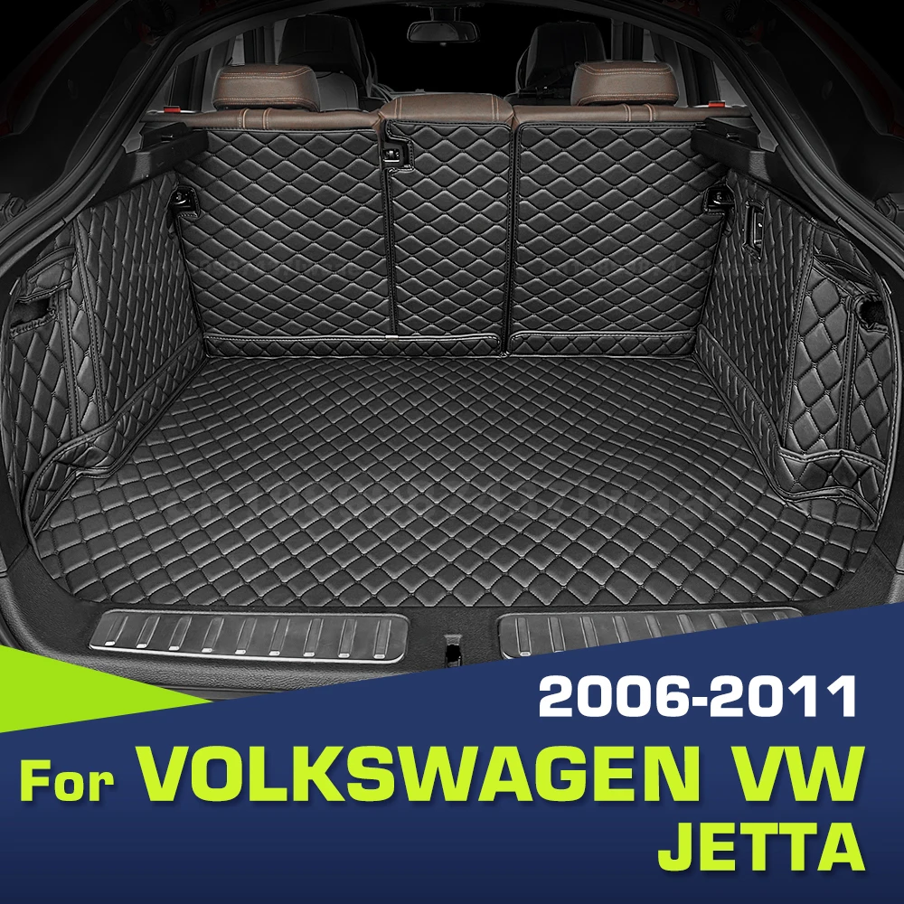 

Auto Full Coverage Trunk Mat For VOLKSWAGEN VW JETTA 2006-2011 10 09 08 07 Car Boot Cover Pad Interior Protector Accessories
