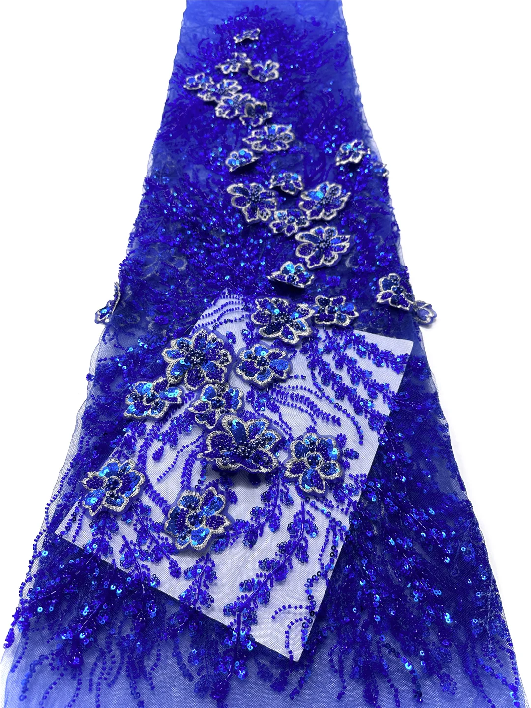 

African Tulle Perals lace Fabric 2025 High Quality Sequins Embroidery French Tulle Laces For Nigeiran Party Dress-SHIT3503