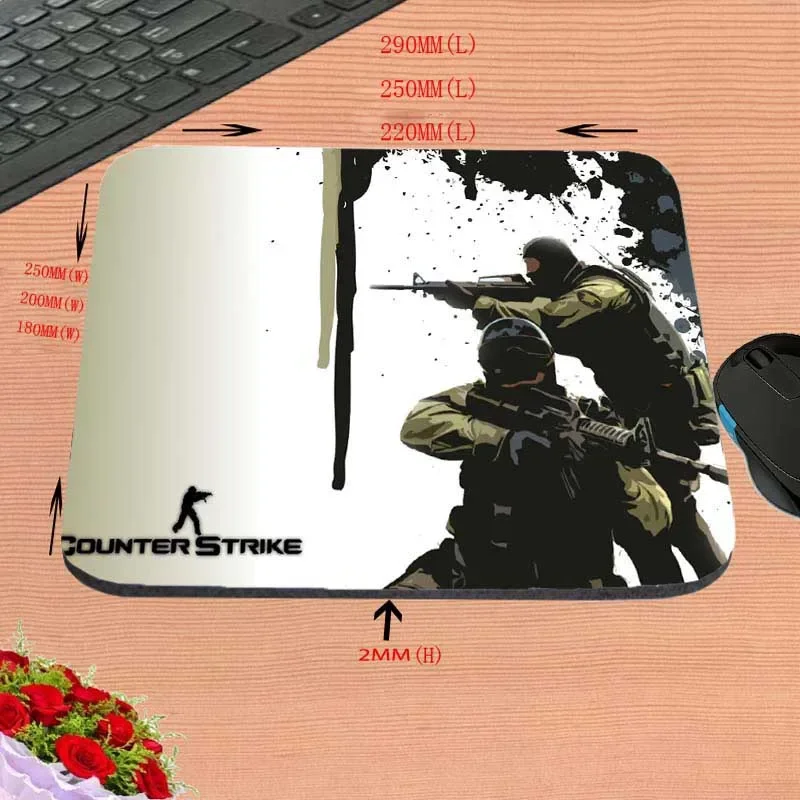 Mairuige High quality Best Game Custom Cs Go Counter Strike Yellow Light Blue Style Design Mouse Mat Silica gel Gaming Mice Pad