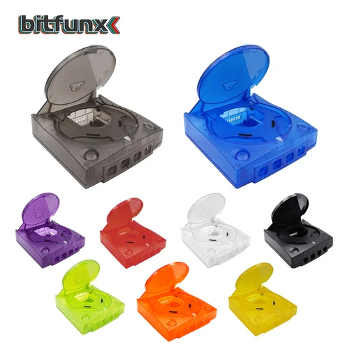Bitfunx-carcasa de plástico de repuesto para SEGA Dreamcast DC, carcasa translúcida para consola de videojuegos Retro, cajas transparentes