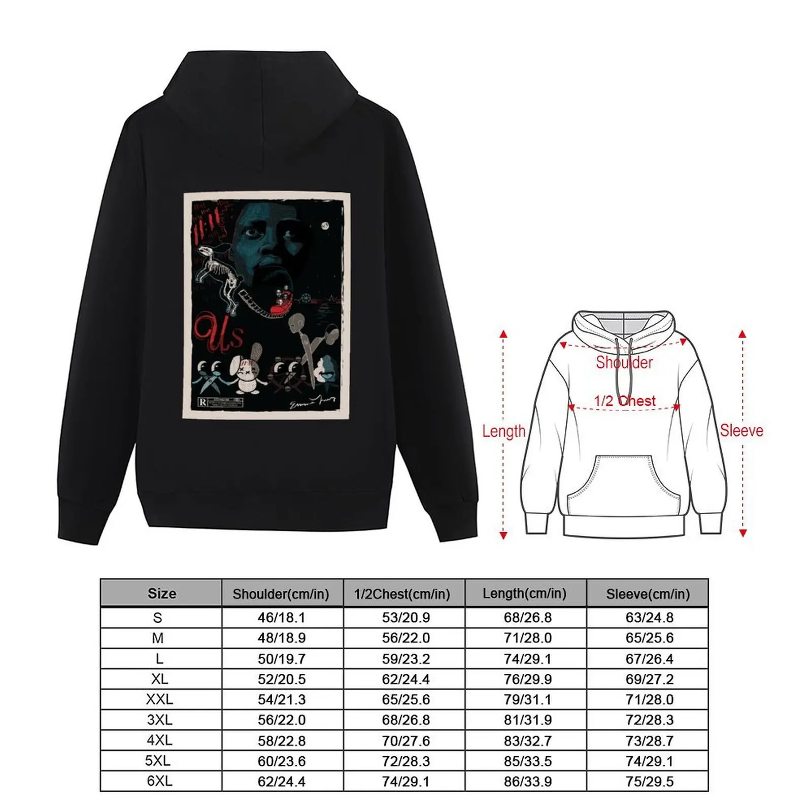 ملصق فيلم الرعب الأمريكي-يما تيري هوديي أزياء الرجال ملابس الرجال الملابس الكورية الملابس للرجال الرجال هوديي كبير الحجم #5