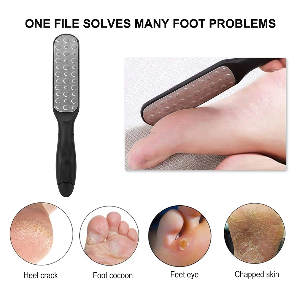 New Double Side Foot File Professional Rasp Heel Grater Hard Dead Skin Callus Remover Pedicure Foot Care