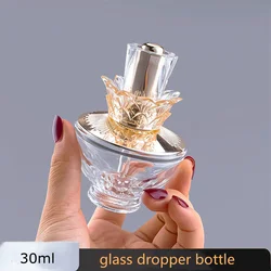 Empty Glass Cosmetic Bottle 30/50g Cream Jar 30ml Dropper Bottle Essential Oil Bottle 40/100ml Lotion Bottle Refillable