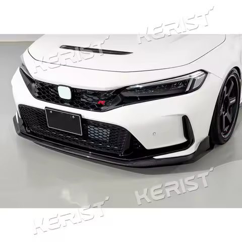 For Honda Civic Type R FL5 23+ Carbon Fiber Front Lip Splitter Spoiler - Vehicle Aerodynamics Enhancement Accessory