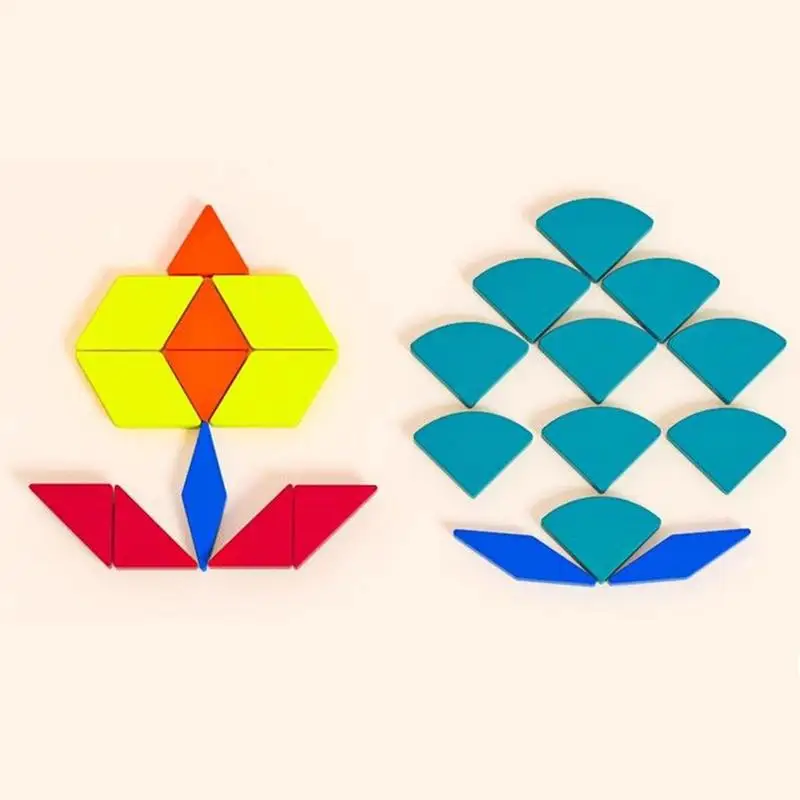 Blocchi magnetici Puzzle a forma di legno Cubi geometrici Gioco educativo sicuro per ragazzi Bambini Compleanno Viaggio a casa