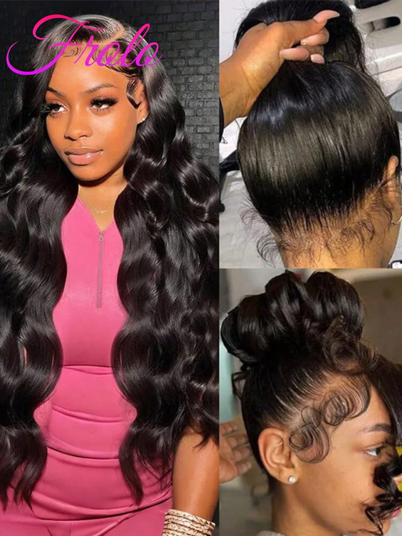

200 Density Invisible Drawstring 360 Full Lace Wig 30 Inch Natural Body Wave Human Hair Wig Pre Plucked Brazilian Hair For Women
