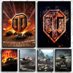 1PC World Of Tanks Poster Self-adhesive Art Waterproof Paper Sticker Coffee House Bar Room Wall Decor