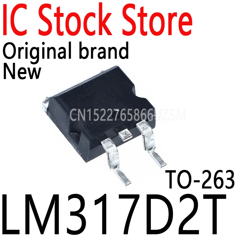 10PCS New and Original TO-263 SMD ST Adjustable Three-terminal Regulator LM317 LM317D2T