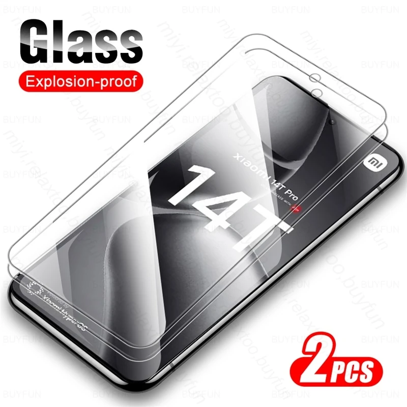 2 шт. закаленное стекло 9H для Xiaomi 14T Pro 5G Защитное стекло Xiaomi14T Xiomi Mi14T Mi 14T 14 T T14 Защитная пленка для экрана