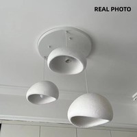 Nordic Wabi Sabi 3 Light Led Pendant Lights Dining Room Minimalism E27 Suspend Lamp For Bar Modern Lustre Hanging Lamp Fixtures