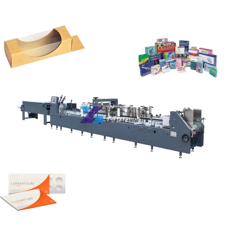 AS-800 Automatic Popcorn Box Gluing Machine Carton Box Gluing Folding Machine