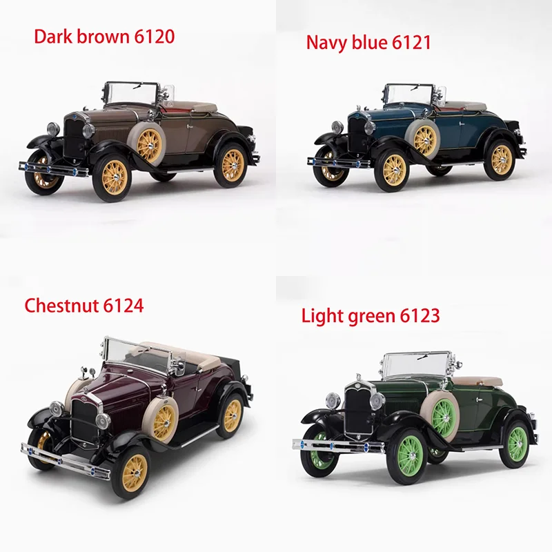 Diecast 1/18 Scale 1931 A Vintage Car Convertible Alloy Car Model 6120 Collection Souvenir Holiday Gift Static Display