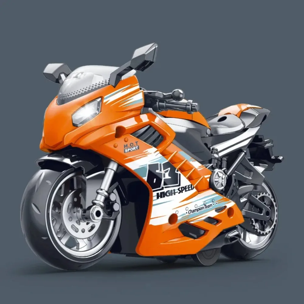 Juguete de carreras de motocicletas musicales, modelo de coche de carreras, luces, simulación de motocicleta, juguete, coche deportivo de plástico, Mini motocicletas, juguete musical