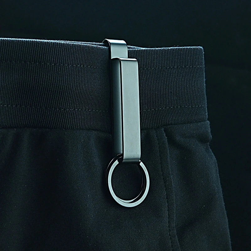 

[YU]1Pc Outdoor Hanging Buckle Stainless Steel Detachable Key Chain Belt Clip Buckle Hanging Key Ring Holder Tool