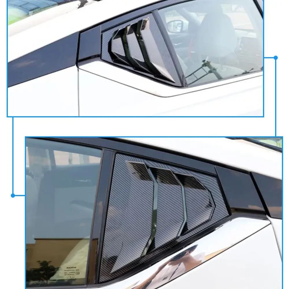 

2PCS For Nissan Altima / Teana 2019-2023 Car Rear Window Quarter Louver Cover Exterior Side Vent Shutter Trim Scoop Accessories