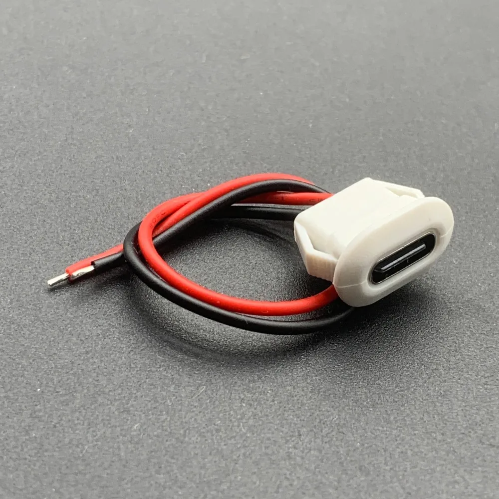 10PCS 2Pin Design USB-C Connector Fast Charging Capability Dual Pin Structure USB Charger Plug Type-C Female
