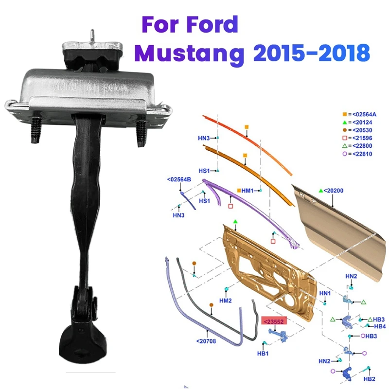 Car Check Strap Limit Rod Stop Door Hinged FR3Z-6323552-A For Ford Mustang 2015-2018 Car Door Limiter FR3Z6323552A