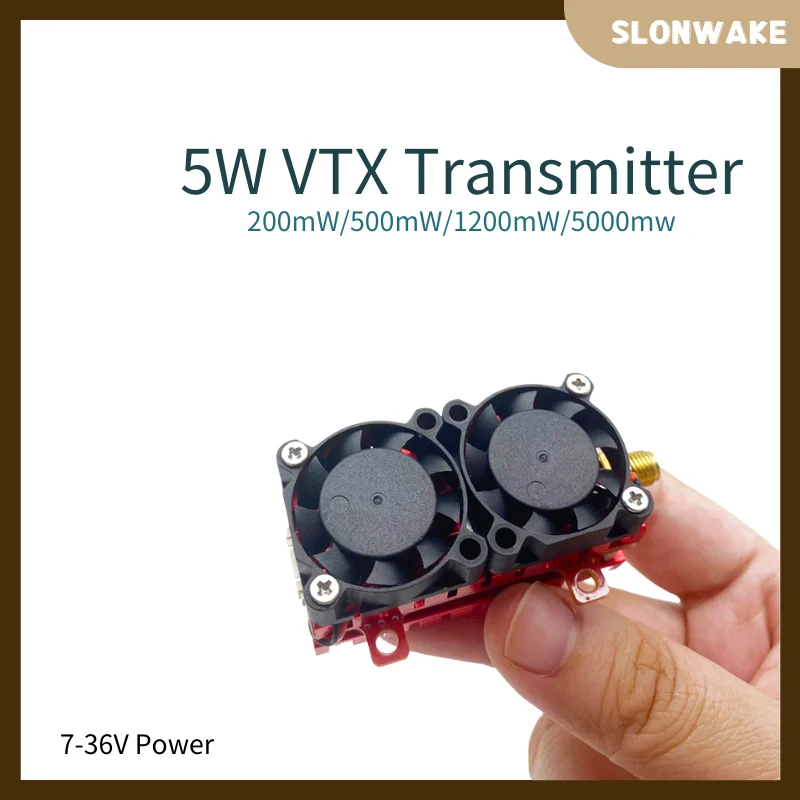 FPV racing kit: 5W VTX(dual fan  high-power) , 1500TVL Cam(night vision) ,5-inch external display screen, 5.8G, 48CH,for drone