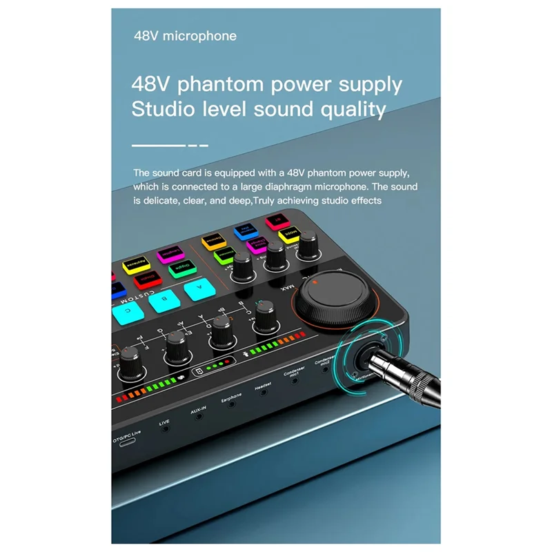 

A41T New H500 Sound Card Live Broadcast 12 Electronic Tone Sound Card Audio Soundcar Voice Changer For Mobile Phone Computer
