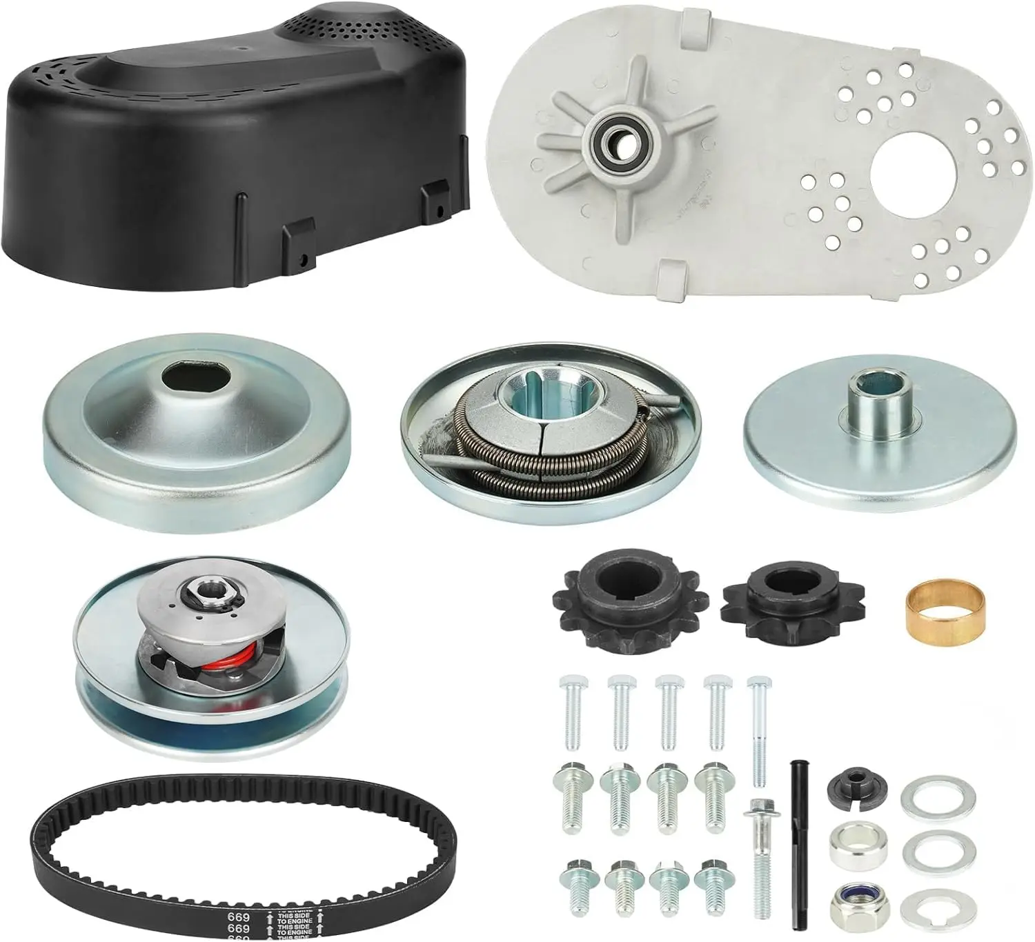 

30 Series Torque Converter for Predator 212CC, 3/4 Inch Driver with 10T #40/41/420 & 12T #35 Chain Drive Pulley for Mini Bikes