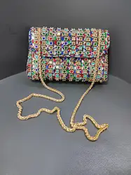 라인스톤 체인 핸드백 저녁 파티 Bolsas Sac 파티용 메인 핸드백