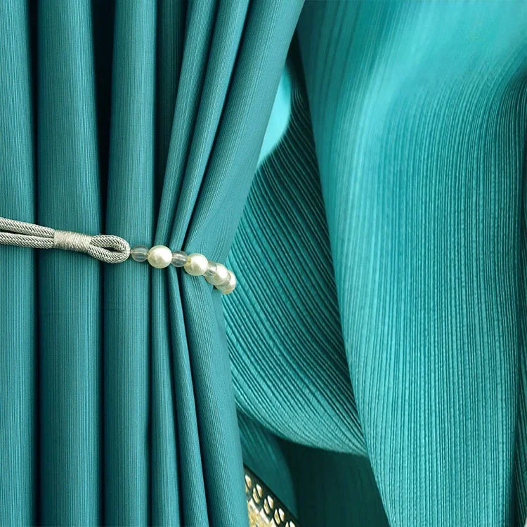 

Nordic Thickened Blackout Curtains Living Room Finished Products New Bedroom Splicing Cloth Hotel Project
