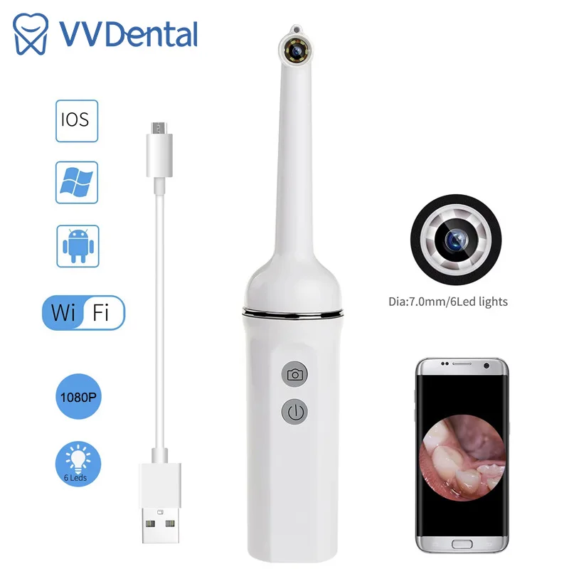 

HD 1080P WIFI Intraoral Camera Wireless For IOS Android Oral Care High-Definition Video Dental Mini Endoscope USB Rechargeable