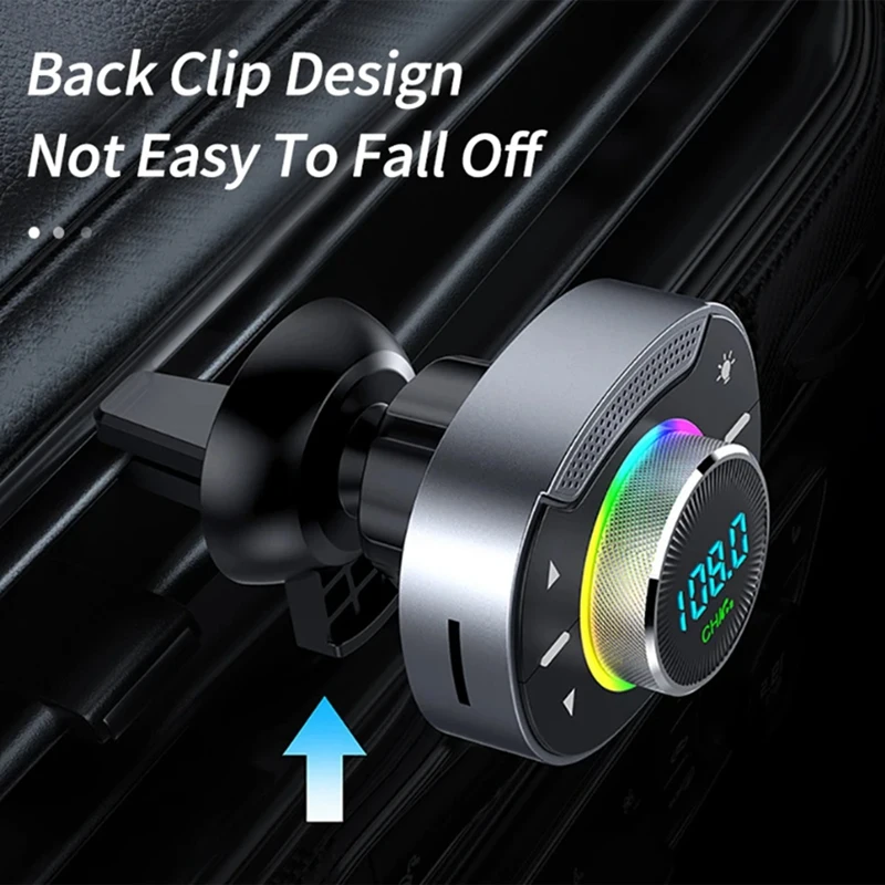 Carro bluetooth 5.0 transmissor fm pd 30w qc3.0 carregador rápido sem fio receptor de áudio handsfree mp3 player música fácil de usar