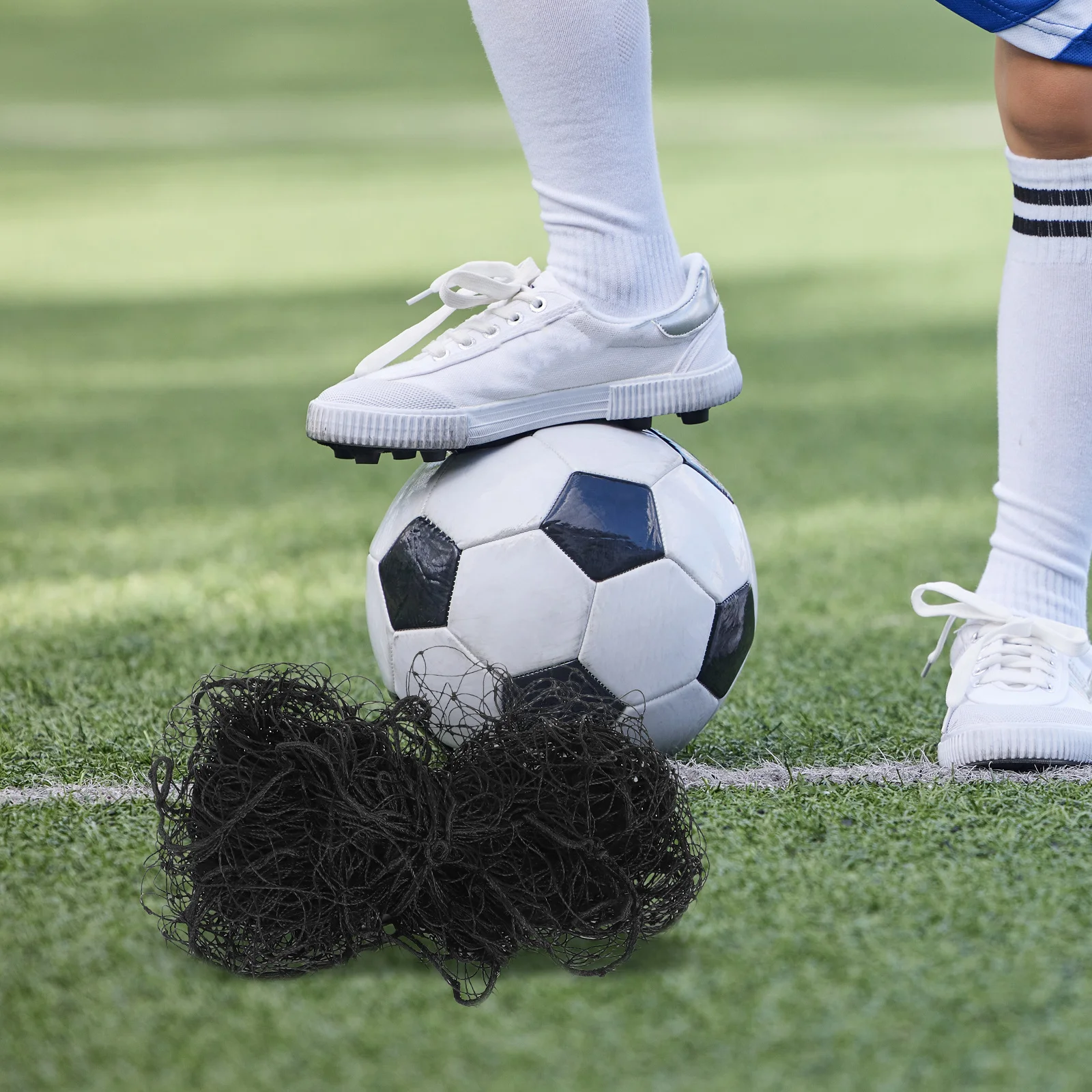 Jaring Gawang Sepak Bola Tenun Kepadatan Tinggi, Jaring Latihan Sepak Bola Luar Ruangan yang Tahan Lama, Aksesoris Sepak Bola
