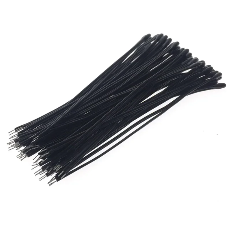 100pcs Temperature Sensor 5K 50K B3950/3470  PVC Lead Epoxy Small Black End Long=60/80mm 1% Battery Protection NTC Thermistor