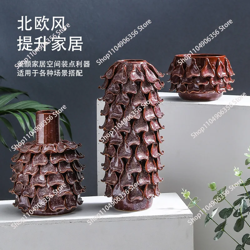 

Керамическая ваза для тяжелых грузов, в европейском стиле, для домашнего декора, ручная работа