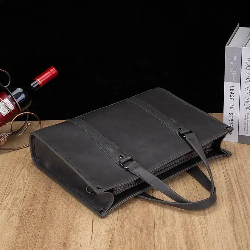 2025 Nuova borsa per laptop grande Capaci Borsa a tracolla Briease oulder da uomo Borsa casual Sle in pelle sintetica impermeabile