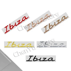 For New Ibiza Letter Emblem MK4 MK5 MK6 6L 6J 3D Decals Sticker Rear Trunk Badge Logo Metal Accessories