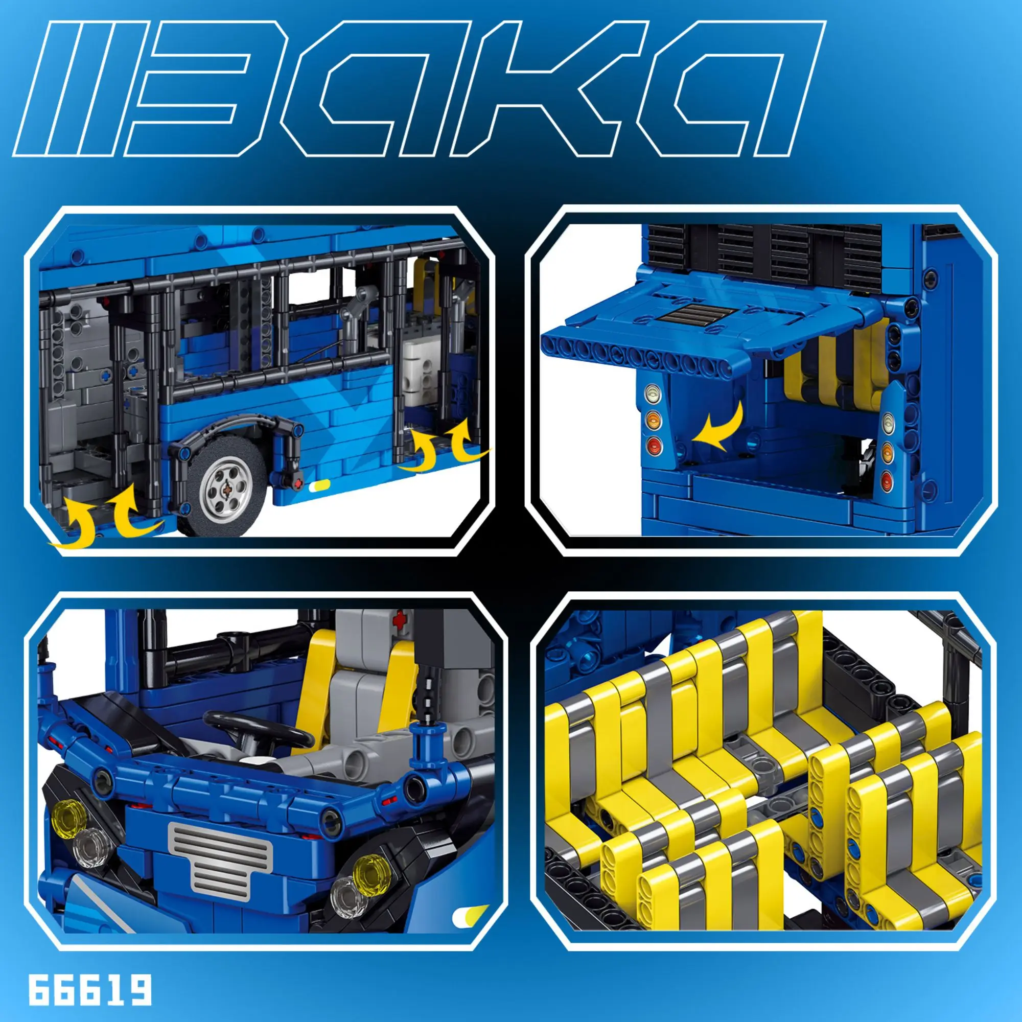 2692pcs Double Decker Bus Building Blocks Modular City Blue Vehicle Technical Urban Bus Model Bricks Ideas Toys for Adults Gifts