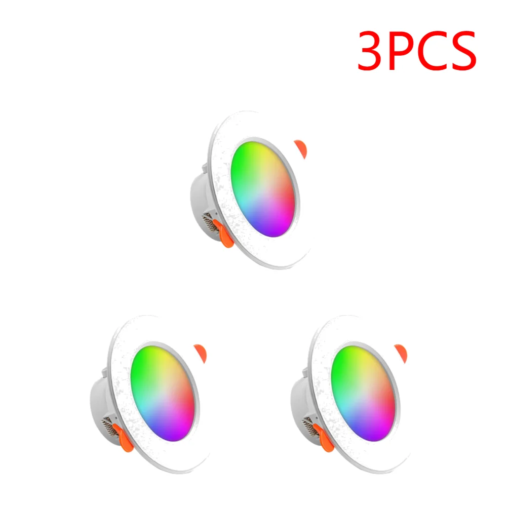 1-10 Stuks Rgb Led Downlight 10W Tuya Bluetooth Slimme Plafondlamp Gb + Cw + Ww Dimbare Spotlight Voice Control Voor Google Alexa Home