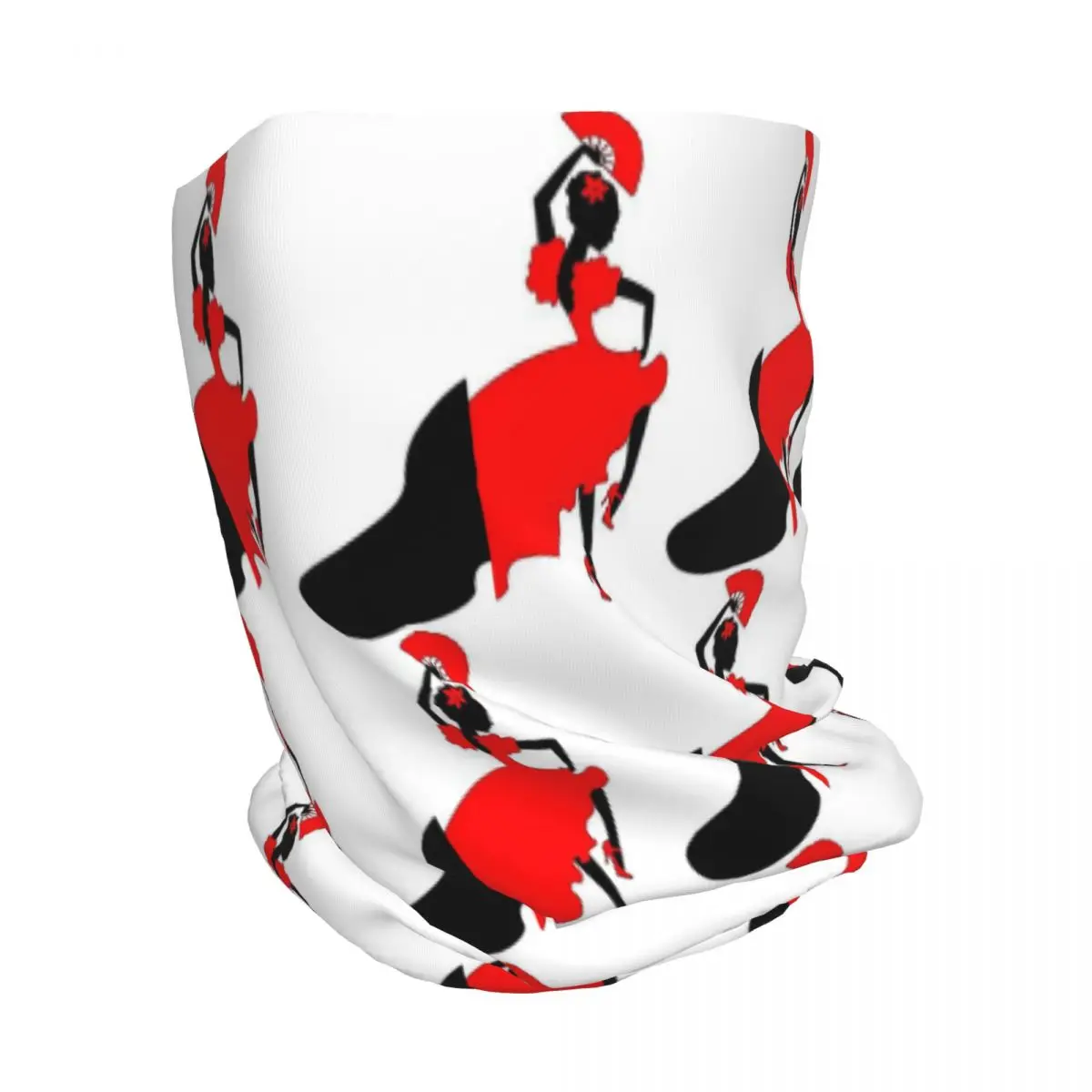 Flamenco Dancer Ole Bandana Neck Gaiter Wrap Scarf Multifunction Face Mask Beanies Hat for Men Women Adult Washable