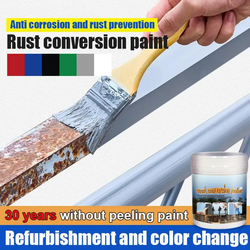 Metal Rust Converter Paint 500ml Rust Reformer For Metal Waterproof Metal Anti-Rust Conversion Convert Rust To A Ready Cover