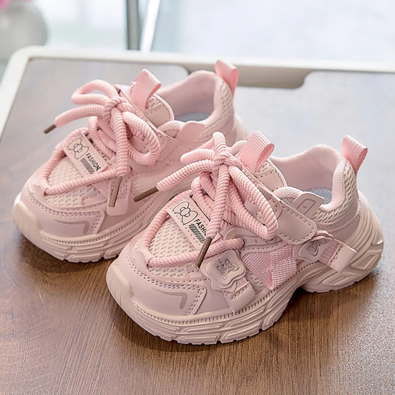 

PU Leather Sport Shoes For Girls Anti-slippery Soft-soled Kid's Sneakers Trend Fashion Boy's Girl's Running Shoes Toddler Shoes