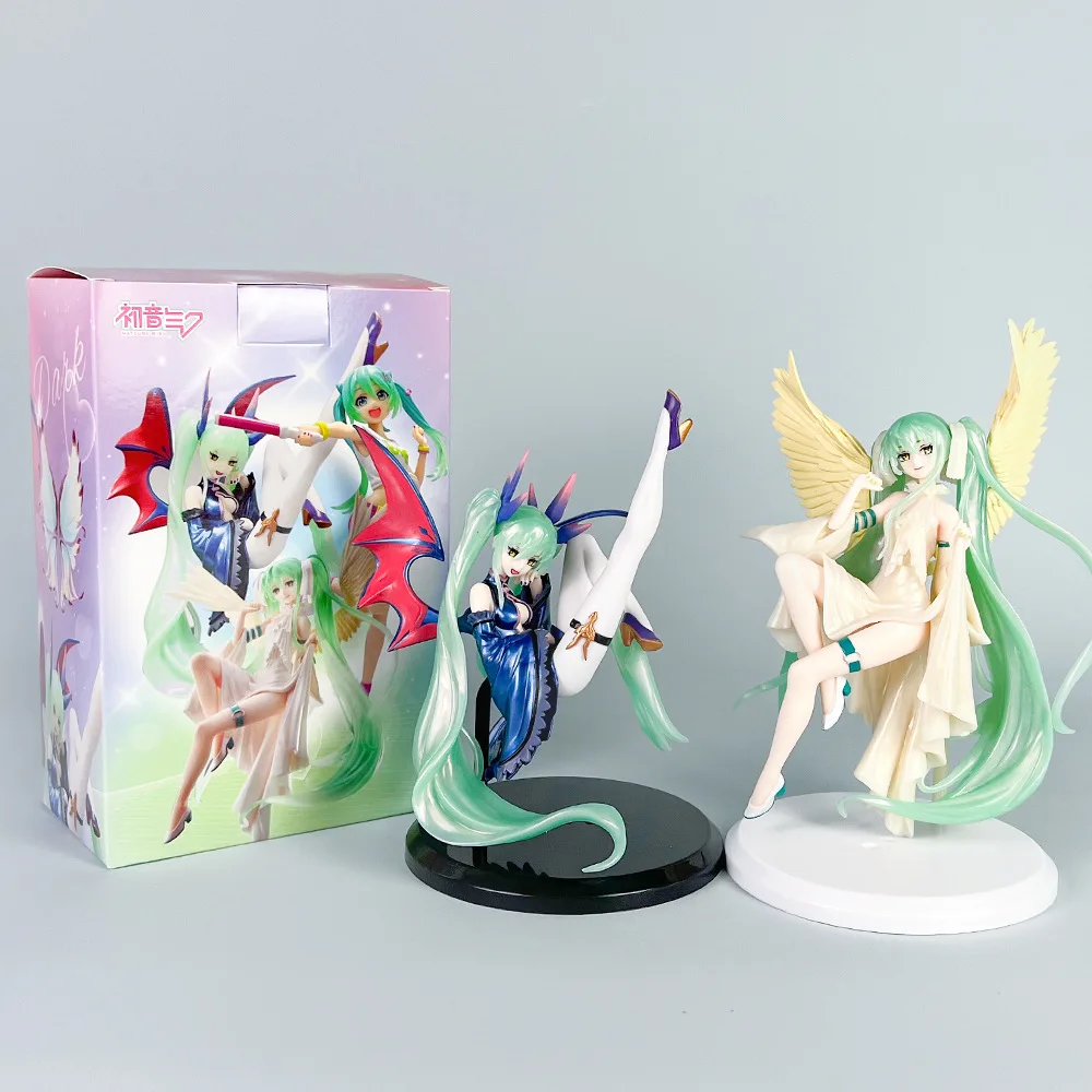

TENTOL Hatsune Miku figurine - A second-dimensional beautiful female angel with dark-haired model as a decorative item.