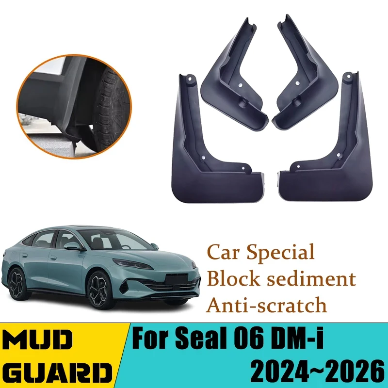 

For BYD Seal 06 DM-i 2024 2025 2026 Accessories Muds Flaps Mudflaps Fender Front Rear Black Flaps Splash Guard Auto Accessories