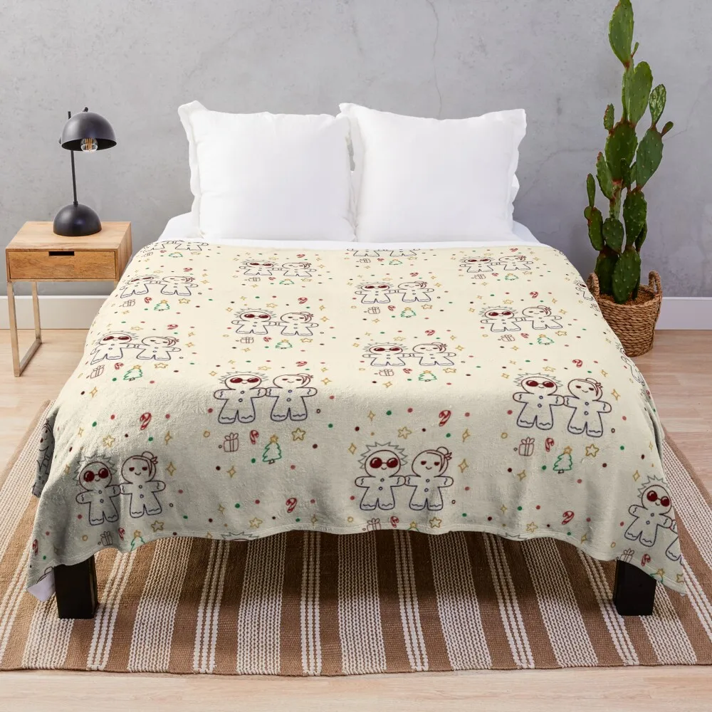 

Gojo x Geto Gingerbread man cookies Throw Blanket