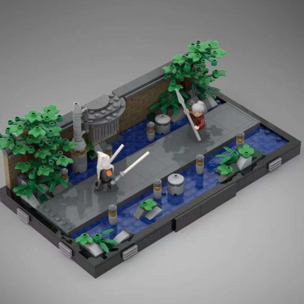 Mysterious Ranger Sci-fi Scene Diorama Building Blocks Wild Planet Combat Diorama DIY Bricks Collectible Display Toy